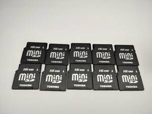 10枚セット 16MB　メガバイト　TOSHIBA　miniSDカード　メモリーカード　ミニSDカード