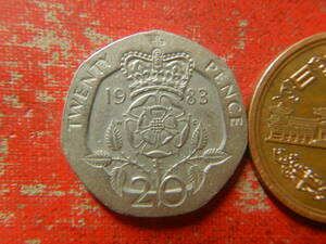 外国・イギリス／２０ペンス白銅貨（1983年）　240509
