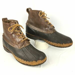 70s-80s?/MAINE/USA製/Vintage★L.L.BEAN/エルエルビーン【26.5-27.5cm程度　BROWN】ショート丈/ビーンブーツ/LEATHER/SHOES　管No.XA227