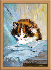 子猫の絵画 A4 ドイツ
