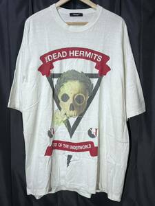 19SS UNDERCOVER ビッグシルエットTシャツ ホワイト 3サイズ スカル ローズ DEAD HERMITS アンダーカバー 高橋盾 archive ROCK