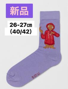 【26-27㎝】完売品 新品 ライトパープル E.T. コラボ ソックス ET 靴下 H &M/映画 スピルバーグ usj ユニバ 来園時にも★