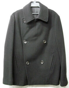 ヨウジヤマモト noir：カシミヤ混紡 ウール メルトン 厚手 コート （ Pコート ショートコート Yohji Yamamoto Femme Wool Short Coat 2 