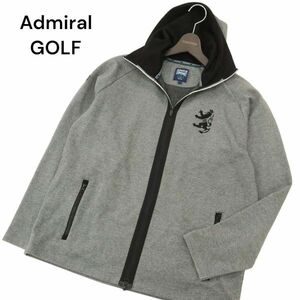 21AW★ Admiral GOLF アドミラル ゴルフ ダンボール ニット ウォーム フーディー ジャケット パーカー Sz.LL　メンズ 大きい　C4T02282_3#N