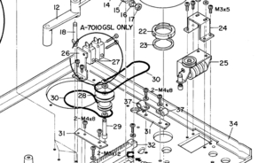 TEAC オープンデッキ　A-7010 A-7030 A-7010GSL A-7030GSL 他　カウンターベルト 互換品２本セットC