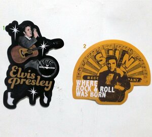 ★エルヴィス プレスリー ステッカー Elvis Presley 2pcs 正規品 STICKER sun studio records rockabilly