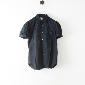 COMME des GARCONS SHIRT コムデギャルソン シャツ コットンギャザーショートスリーブブラウス XS/ブラック レディース【2400012619760】