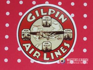 ▽▼33087-ExHS▼▽[NOSTALGIC-STICKER＊AIRLINE] GILPIN AIRLINES_AMERICA