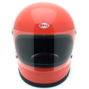 送料無料 BHVシールド付 BELL STAR ORANGE 63cm/ビンテージヘルメットベルスターオレンジオンロードフルフェイスヘルメット旧車カフェヘル