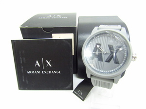 ARMANI EXCHANGE アルマーニエクスチェンジ AX1452 クォーツ腕時計 グレー ラバー♪AC20299