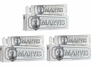 マービス(Marvis)ホワイトニングミントトゥースペースト85ml お得な3本セット 白く美しい歯へ　イタリア製歯磨き　海外直送品
