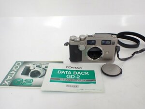 CONTAX G2 フィルムカメラ/レンジファインダーカメラボディ コンタックス GD-2 DATA BACK GD-2 説明書/ストラップ付 △ 6E493-3