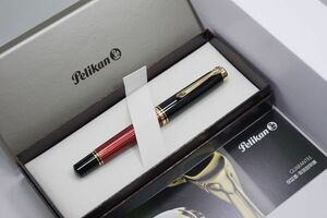 【新品】ペリカン M800 レッド ボルドー 赤 赤縞 F スーベレーン 万年筆 本物保証