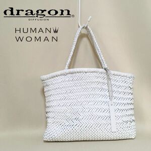 【CRAIG FOR HUMAN WOMAN】DRAGON ドラゴン ディフュージョン×ヒューマンウーマン カゴバッグ メッシュ 本革 トートバッグ ショルダー