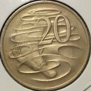 (C-553) オーストラリア　20セント白銅貨　1974年　カモノハシ
