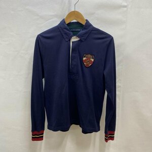 ラルフローレン RALPH LAUREN / 長袖ポロシャツ / ワッペン / リブライン / NVY / XL ポロシャツ ポロシャツ XL 紺 / ネイビー