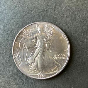 1991年 アメリカンイーグル銀貨 シルバー 1ドル ウォーキングリバティ ★15