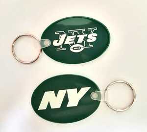 未使用１個「NFL New York Jets キーホルダー／キーリング」NY JETS アメフト ニューヨーク・ジェッツ