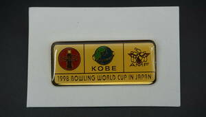 【送料120円】KOBE　1998　BOWLING　WORLD　CUP　IN　JAPAN　ボウリング　ワールドカップ　ピンバッジ　(XH2637