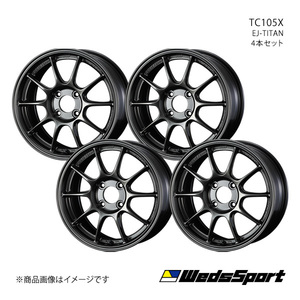 WedsSport/TC105X フィット/フィットアリア GD1/2/3/4/5/6/7/8/9 アルミホイール4本セット【16×7.0J 4-100 INSET43 EJ-TITAN】0073572×4