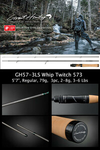 MEGABASS GREATHUNTING MOUNTAIN STREAM EDITION GH57-3LS Whip Twitch 573