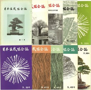 【会報】日本盆栽協会誌　昭和40～52年　趣味　園芸　植物　樹木　第1～50号内【10冊】