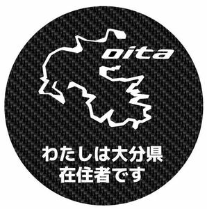 大分県　カーボン柄　マグネット　都道府県　他府県ナンバー　県内在住　ステッカー　煽り運転　危険運転　嫌がらせ　防止　新型コロナ