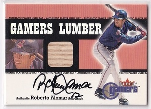 【直筆サイン＆バットカード】2000 FLEER gamers LUMBER Roberto Alomar