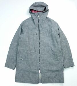 美品 LACOSTE ラコステ 3WAY コート 中綿ブルゾンジャケット 50 グレー メンズ