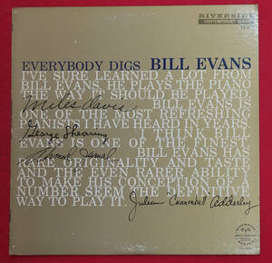 極美! US Riverside RLP 1129 ステレオ Everybody Digs / Bill Evans Trio DGレーベル