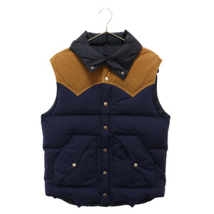 SOPHNET. ソフネット 2 TONE DOWN VEST ツートーン ダウンベスト ブルー/ブラウン SOPH-123070