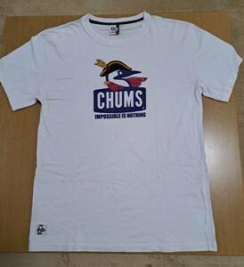 ★チャムス CHUMS　半袖 Tシャツ　白　XLサイズ　ブービーバード 　チャムス ロゴ