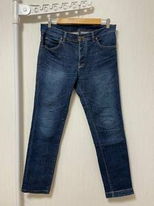 美品☆[1piu1uguale3] 定価40,700 TWIGGY STRETCH SLUB DENIM ストレッチスキニー インディゴデニムパンツ VI 6 日本製 MRP062 CTU014