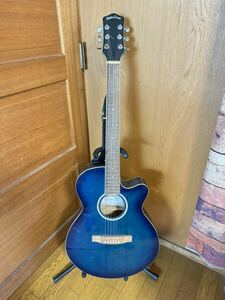 【1円スタート】Sepia Crue EAW-180-BLS アコースティックギター エレアコ ブルー アコギ 弦楽器 セピアークルー DM0514N