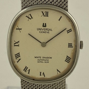 【ジャンク品】ユニバーサル・ジュネーブ Universal Genve ホワイトシャドウ オートマティック ウルトラスリム 腕時計 自動巻き 【中古】