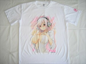 ★古着 BEES BEAM ニトロプラスのライブマスコットガール SUPER SONICO すーぱーそに子 Tシャツ L ドライ 速乾性 ポリエステル Nitroplus★