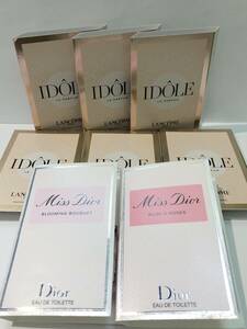 【F797AY】未使用 試供品 まとめ LANCOM ランコム IDOLE イドル 1.2ml ×6本 Miss Dior ミスディオール ローズ＆ローズ ブルーミングブーケ