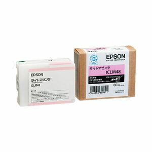【新品】（まとめ） エプソン EPSON PX-P／K3インクカートリッジ ライトマゼンタ 80ml ICLM48 1個 【×6セット】