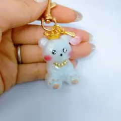 くまさん キーホルダー レジン ハンドメイド