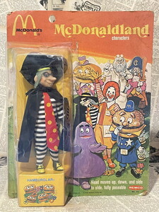 ☆1970年代/マクドナルド/ハンバーグラー/即決ビンテージ/REMCO/McDonaldland Characters/Figure(Hamburglar/with card)