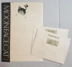 1980年代 レターセット MOONFACECAT ネコ