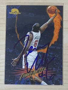 NBA Trading Card Terry Mills Autograph Card Sky Box 95-96 テリーミルズ サインカード Detroit Pistons 90年代 画像転載禁止