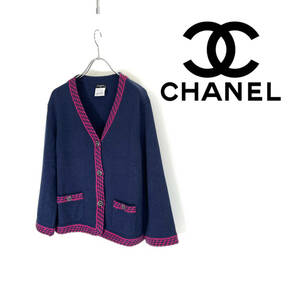 CHANEL シャネル ココマーク ボタン カシミヤ ニット カーディガン size 44 P4029 K02905 0319495