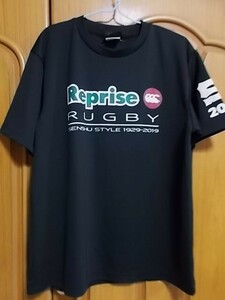 【正規品・古着】専修大学 ラグビー部トレーニングシャツ　黒色　カンタベリー製　練習着　大学ラグビー