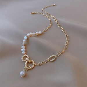 アクセサリー 真珠のネックレス 真珠のアクセサリ 最上級パールネックレス 高人気 淡水珍珠 鎖骨鎖 本物 結婚式 祝日 プレゼント 新品 TR73