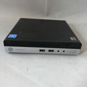 JXDT170【ジャンク】HP ProDesk 400 G3 Mini/G3900T/ メモリ:4GB /SSD: 256GB/ BIOS確認済