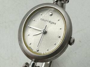 Courreges クレージュ　本物　ブレスレット型　レディース腕時計　稼働品