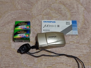 オリンパス OLYMPUS μII 単焦点ワンオーナー品・正常動作確認済（中古）＋おまけ（送料込）