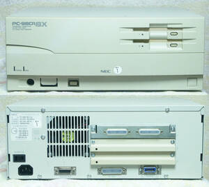 【完全整備品】 PC-9801BX/U2 ( SX-20MHz / RAM-1.6MB / FDD-3.5x2 / PC-9861K ) ソリッドコンデンサ - 1