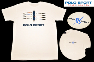 Y-6280★送料無料★超美品★POLO SPORT RALPH LAUREN ポロスポーツ ラルフローレン★90s アメリカ USA製 ヴィンテージ カヌー T-シャツ L